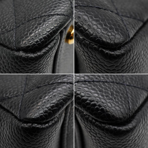 VINTAGE CHANEL PTT CHAIN TOTE BAG BLACK CAVIAR SKIN GOLD HARDWARE 90348240