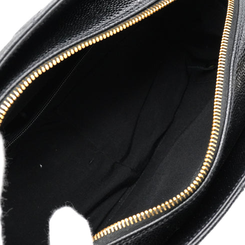 VINTAGE CHANEL PTT CHAIN TOTE BAG BLACK CAVIAR SKIN GOLD HARDWARE 90348240