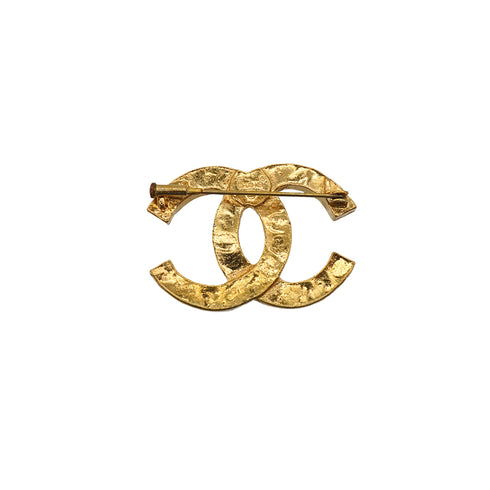 VINTAGE CHANEL COCOMARK RHINESTONE BROOCH GOLD ACCESSORY 90343338