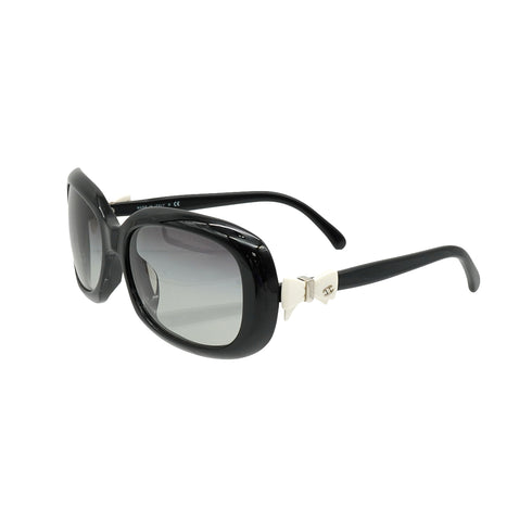 VINTAGE CHANEL RIBBON COCOMARK SUNGLASSES BLACK WHITE EYEWEAR 90340367