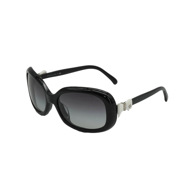 VINTAGE CHANEL RIBBON COCOMARK SUNGLASSES BLACK WHITE EYEWEAR 90340378