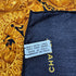 VINTAGE CHANEL SCARF CHAIN COCOBUTTON PATTERN NAVY GOLD SILK 90321184