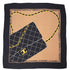VINTAGE CHANEL SCARF COCOMARK BAG MATELASSE BLACK BROWN GOLD SILK 90338914