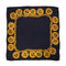 VINTAGE CHANEL SCARF COCOMARK CHAIN PATTERN BLACK GOLD SILK 90325815