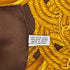 VINTAGE CHANEL SCARF COCOMARK CHAIN PATTERN BROWN YELLOW SILK 90318643