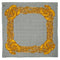 VINTAGE CHANEL SCARF COCOMARK CHAIN PATTERN CHECK WHITE BLACK GOLD SILK CACHEMIRE 90337723