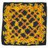 VINTAGE CHANEL SCARF COCOMARK CHAIN PATTERN GOLD BLACK SILK 90341470