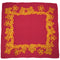 VINTAGE CHANEL SCARF COCOMARK CHAIN PATTERN GOLD RED SILK 90339442