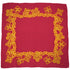 VINTAGE CHANEL SCARF COCOMARK CHAIN PATTERN GOLD RED SILK 90339442