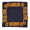 VINTAGE CHANEL SCARF COCOMARK CHAIN PATTERN NAVY GOLD SILK 90334509