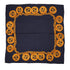 VINTAGE CHANEL SCARF COCOMARK CHAIN PATTERN NAVY GOLD SILK 90334509