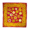 VINTAGE CHANEL SCARF COCOMARK CHAIN PATTERN RED GOLD SILK 90318646