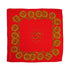 VINTAGE CHANEL SCARF COCOMARK CHAIN PATTERN RED GOLD SILK 90319723