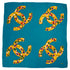 VINTAGE CHANEL SCARF COCOMARK GRIPOIX JEWELRY PATTERN BLUE SILK 90344584