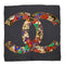 VINTAGE CHANEL SCARF COCOMARK GRIPOIX JEWELRY PATTERN GRAY SILK 90334250