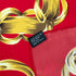 VINTAGE CHANEL SCARF COCOMARK LOGO CHAIN PATTERN RED GOLD SILK 90319711