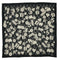 VINTAGE CHANEL SCARF COCOMARK ICON MOTIF WHITE BLACK SILK 90343251