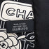 VINTAGE CHANEL SCARF COCOMARK ICON MOTIF WHITE BLACK SILK 90343251