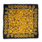 VINTAGE CHANEL SCARF LOGO CHAIN PATTERN BLACK GOLD SILK 90318647