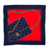 VINTAGE CHANEL SCARF MATELASSE BAG COCOMARK NAVY RED SILK 90319122