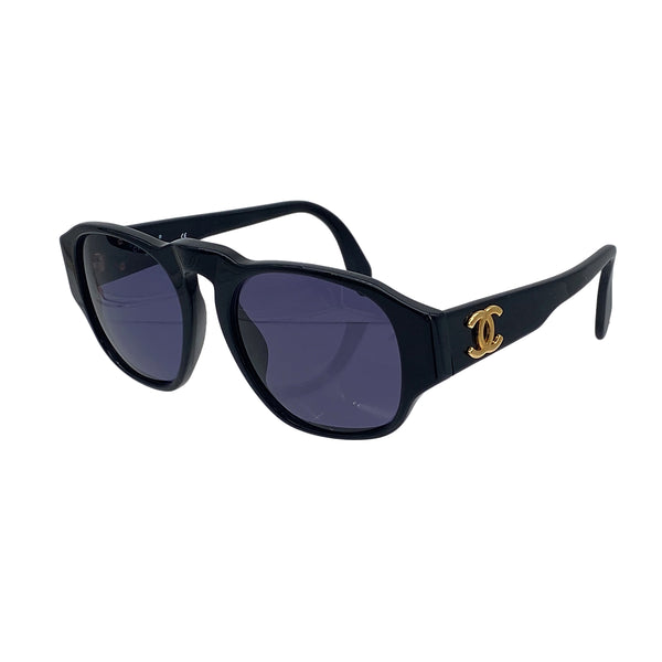 VINTAGE CHANEL SUNGLASSES COCOMARK BLACK EYEWEAR 90314738