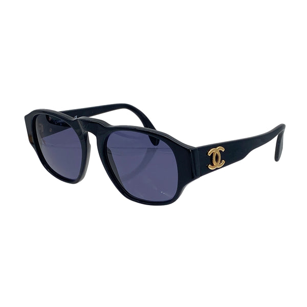 VINTAGE CHANEL SUNGLASSES COCOMARK BLACK EYEWEAR 90314742