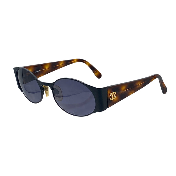 VINTAGE CHANEL SUNGLASSES COCOMARK BROWN EYEWEAR 90312592