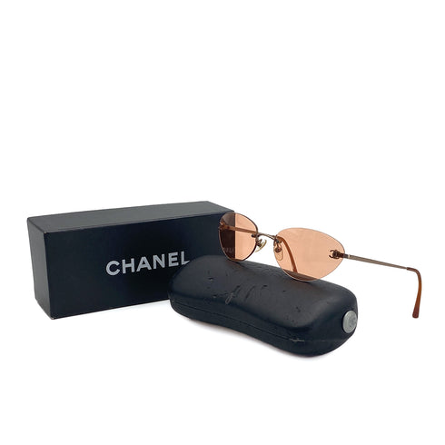 VINTAGE CHANEL SUNGLASSES COCOMARK BROWN EYEWEAR 90314744