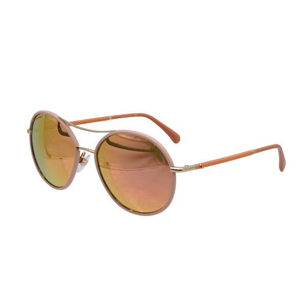 VINTAGE CHANEL SUNGLASSES COCOMARK PINK GOLD EYEWEAR 90334187