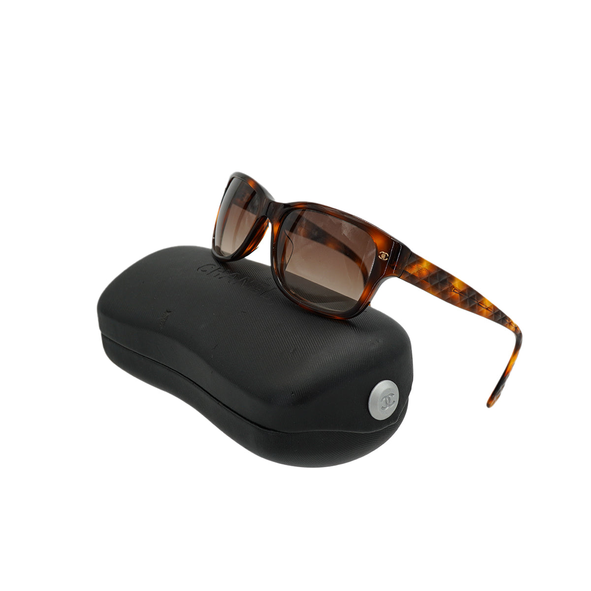 小物 CHANEL Sunglasses Tortoiseshell CocoMark VINTAGE CHANEL SUNGLASSES COCOMARK MATELASSE TORTOISESHELL BROWN