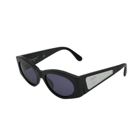 VINTAGE CHANEL SUNGLASSES COCOMARK MIRROR BLACK EYEWEAR 90340470