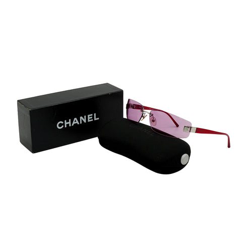 VINTAGE CHANEL SUNGLASSES COCOMARK RED PURPLE EYEWEAR 90335021