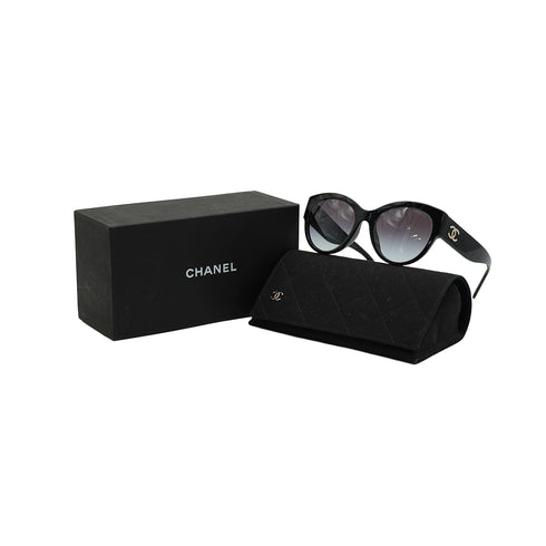 CHANEL SUNGLASSES COCOMARK RHINESTONE BLACK EYEWEAR 90342420