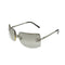 VINTAGE CHANEL SUNGLASSES COCOMARK RHINESTONE SILVER EYEWEAR 90340545