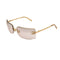 VINTAGE CHANEL SUNGLASSES COCOMARK RHINESTONE GOLD EYEWEAR 90321129