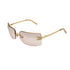 VINTAGE CHANEL SUNGLASSES COCOMARK RHINESTONE GOLD EYEWEAR 90321129
