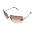 VINTAGE CHANEL SUNGLASSES COCOMARK RHINESTONE SILVER EYEWEAR 90313680