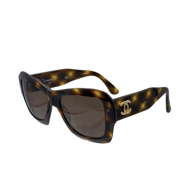 VINTAGE CHANEL SUNGLASSES COCOMARK TORTOISESHELL BRWON EYEWEAR 90312680