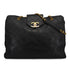 VINTAGE CHANEL SUPER MODEL BICOLORE CHAIN TOTE BAG BLACK LEATHER GOLD HARDWARE 90325598