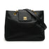 VINTAGE CHANEL SUPER MODEL CHAIN TOTE BAG BLACK CAVIAR SKIN GOLD HARDWARE 90335144