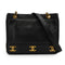 VINTAGE CHANEL TRIPLE COCO CHAIN SHOULDER BAG BLACK CAVIAR SKIN GOLD HARDWARE 90335297