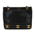 VINTAGE CHANEL TRIPLE COCO CHAIN SHOULDER BAG BLACK CAVIAR SKIN GOLD HARDWARE 90335297
