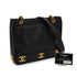 VINTAGE CHANEL TRIPLE COCO CHAIN SHOULDER BAG BLACK CAVIAR SKIN GOLD HARDWARE 90335297