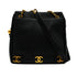 VINTAGE CHANEL TRIPLE COCO CHAIN SHOULDER BAG BLACK CAVIAR SKIN GOLD HARDWARE 90339656