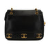 VINTAGE CHANEL TRIPLE COCO CHAIN SHOULDER BAG BLACK LAMB SKIN GOLD HARDWARE 90324756