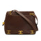 VINTAGE CHANEL TRIPLE COCO CHAIN SHOULDER BAG BROWN CAVIAR SKIN GOLD HARDWARE 90330956