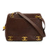 VINTAGE CHANEL TRIPLE COCO CHAIN SHOULDER BAG BROWN CAVIAR SKIN GOLD HARDWARE 90330956