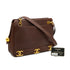 VINTAGE CHANEL TRIPLE COCO CHAIN SHOULDER BAG BROWN CAVIAR SKIN GOLD HARDWARE 90330956