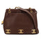 VINTAGE CHANEL TRIPLE COCO CHAIN SHOULDER BAG BROWN CAVIAR SKIN GOLD HARDWARE 90333760