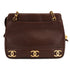 VINTAGE CHANEL TRIPLE COCO CHAIN SHOULDER BAG BROWN CAVIAR SKIN GOLD HARDWARE 90333760